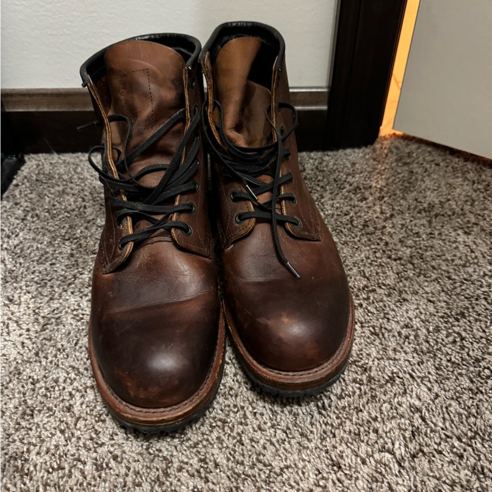 Red Wing Shoes Dark Brown Leather Boots